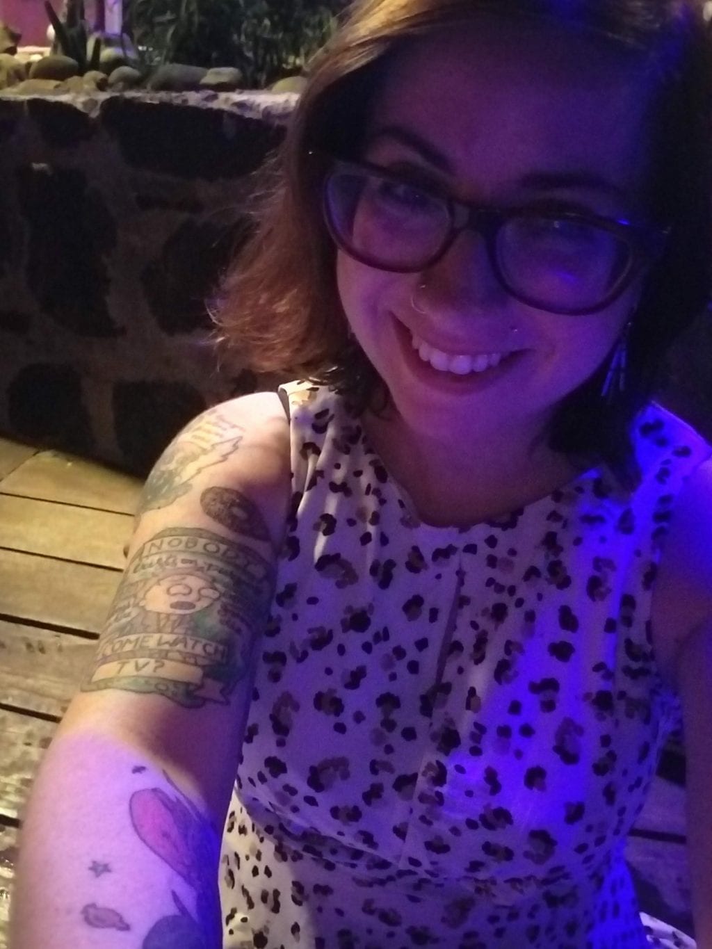 A photo of me at the end of the night at the wedding