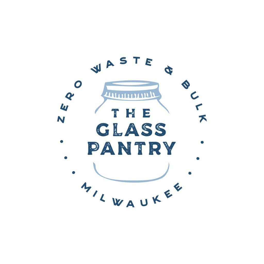 the glass pantry logo - dark blue writing on a white background