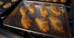 Dairy-Free Everything Bagel Crescent Rolls - image of the rolls out of the oven