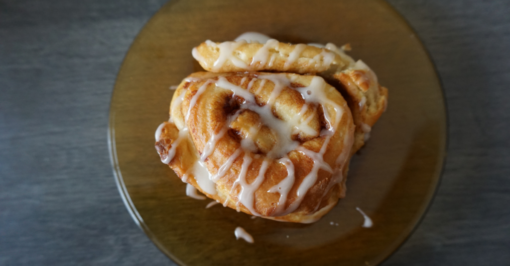 Vegan Cinnamon Rolls - Single Roll With Frosting 2