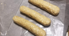Vegan frozen oatmeal cookie rolls